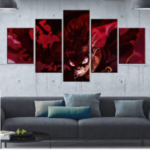 Décoration murale en 5 pièces Black Clover Evil Asta