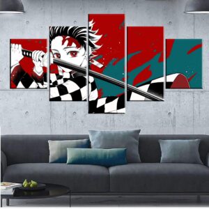 Décoration murale en 5 pièces Demon Slayer Kimetsu No Yaiba Tanjiro