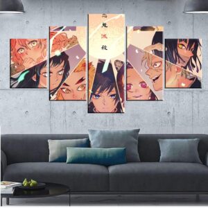 Décoration murale en 5 pièces Demon Slayer Kimetsu No Yaiba Piliers