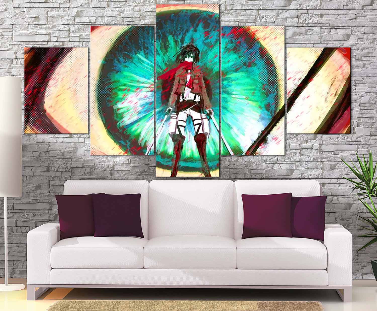 Décoration L&rsquo;attaque des Titans Eren et Mikasa