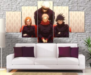 Tableau Jujutsu Kaisen Gojo Elèves de Seconde