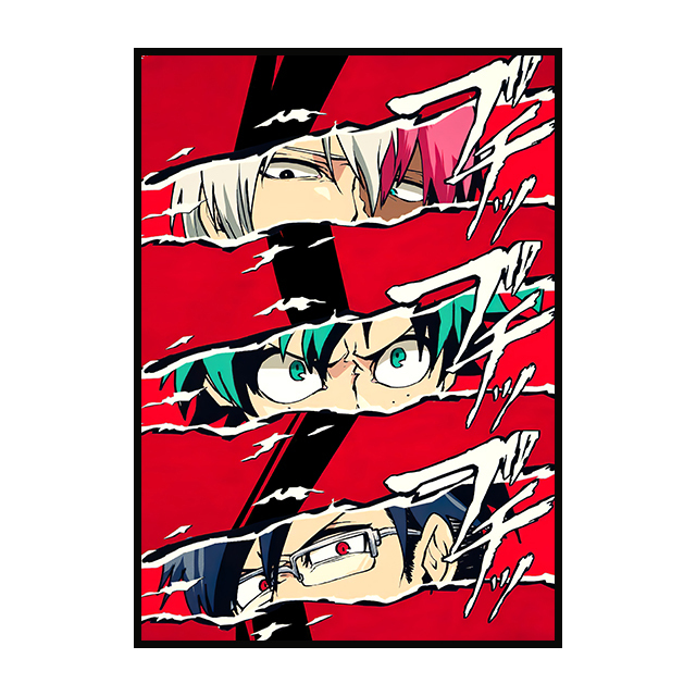 Poster My Hero Academia Deku Shoto et Tenya