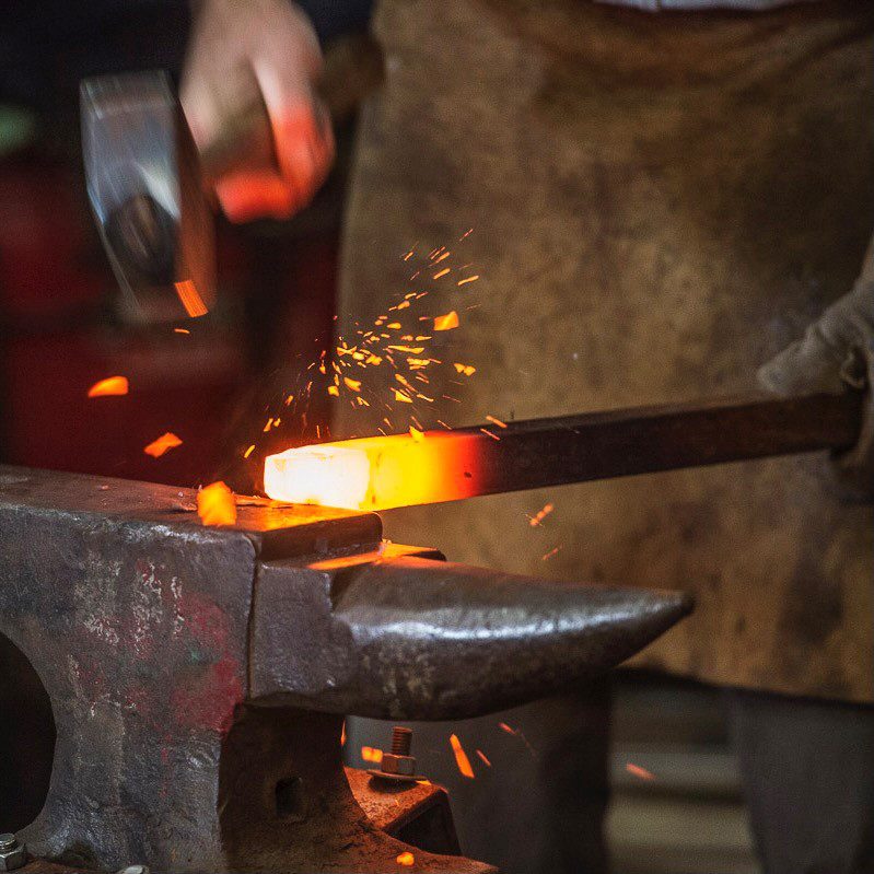 Metalworking and blacksmithing at Adam's Forge in Simi Valley