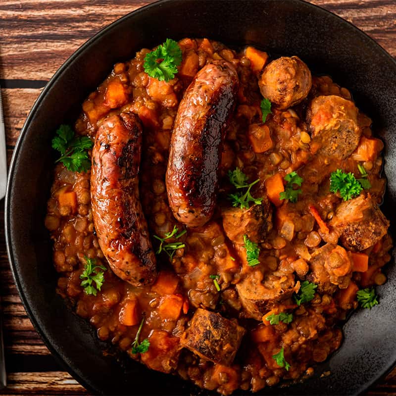 Cuisson de la saucisse de couenne