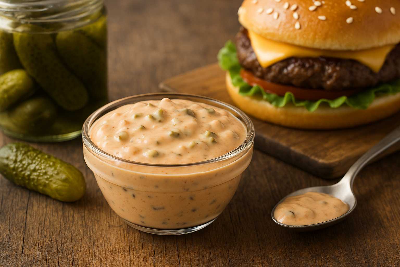 sauce burger cornichon