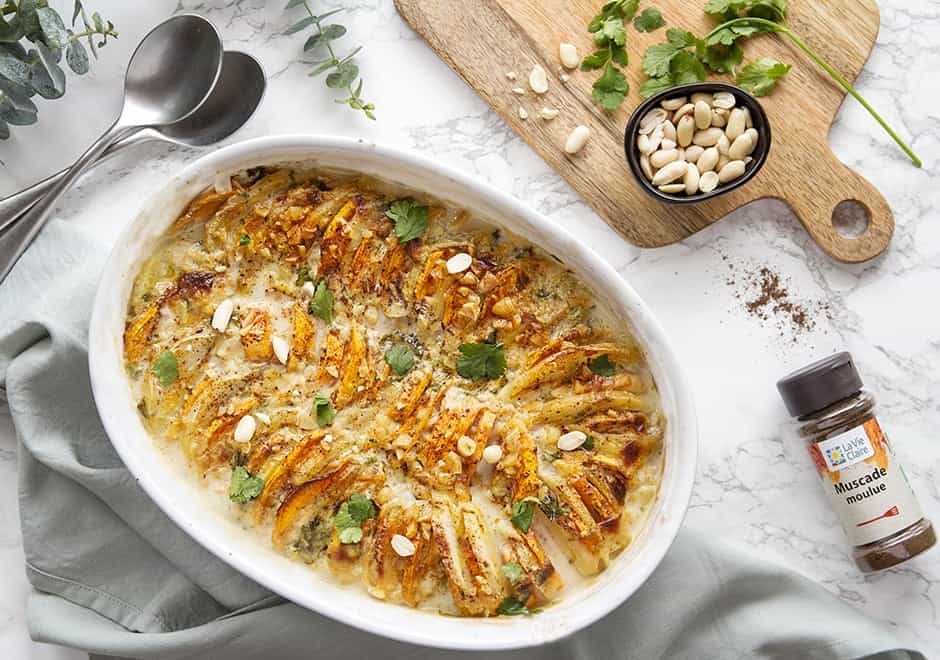 gratin patate douce lait de coco