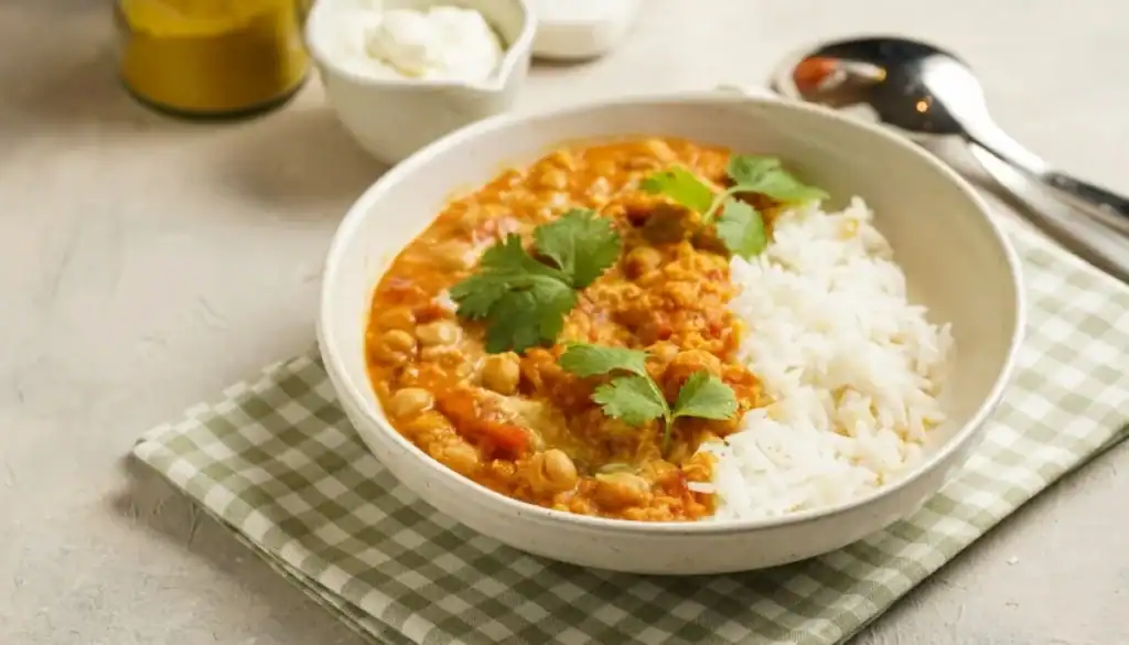 soupe de lentilles corail au lait de coco