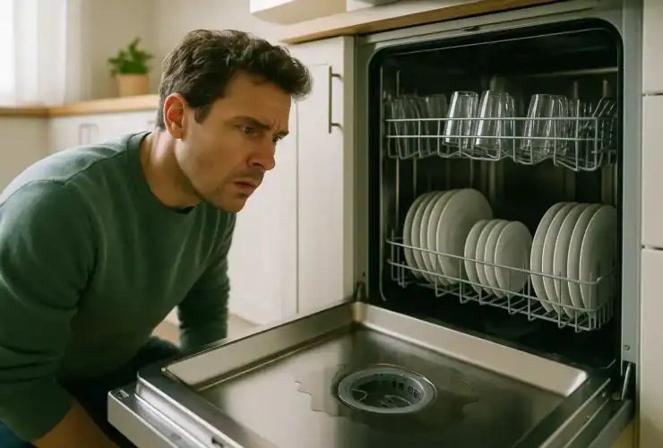 lave vaisselle se remplit d'eau à l'arret