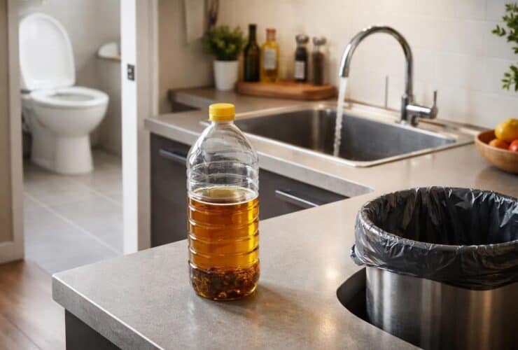 ou jeter l'huile de friture