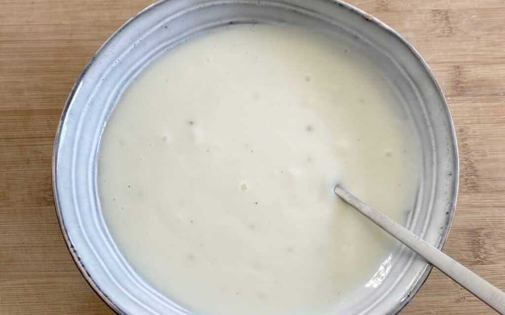 Recette de béchamel au Tupperware texture