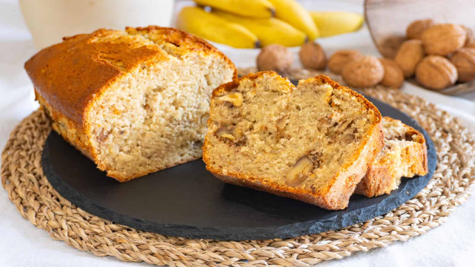 Banana bread sans gluten sans lactose