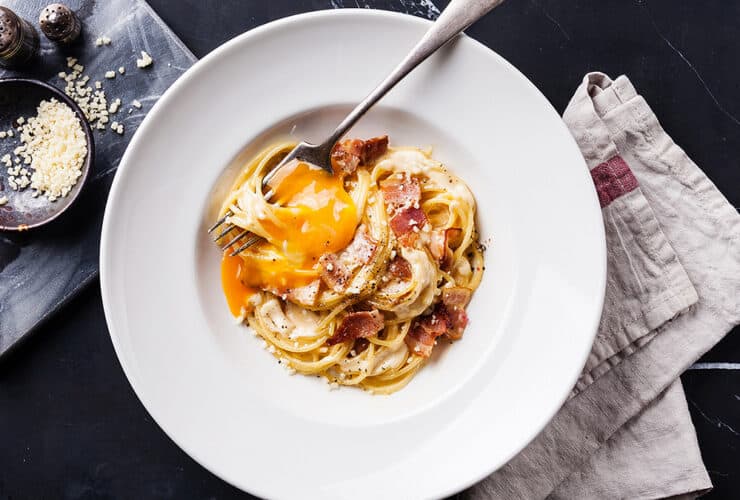 Pâtes carbonara au guanciale