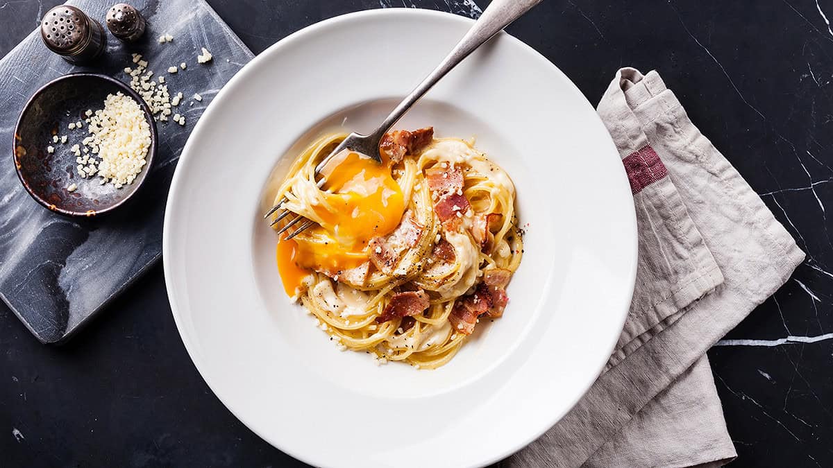 Pâtes carbonara au guanciale