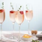 Soupe de champagne à la framboise