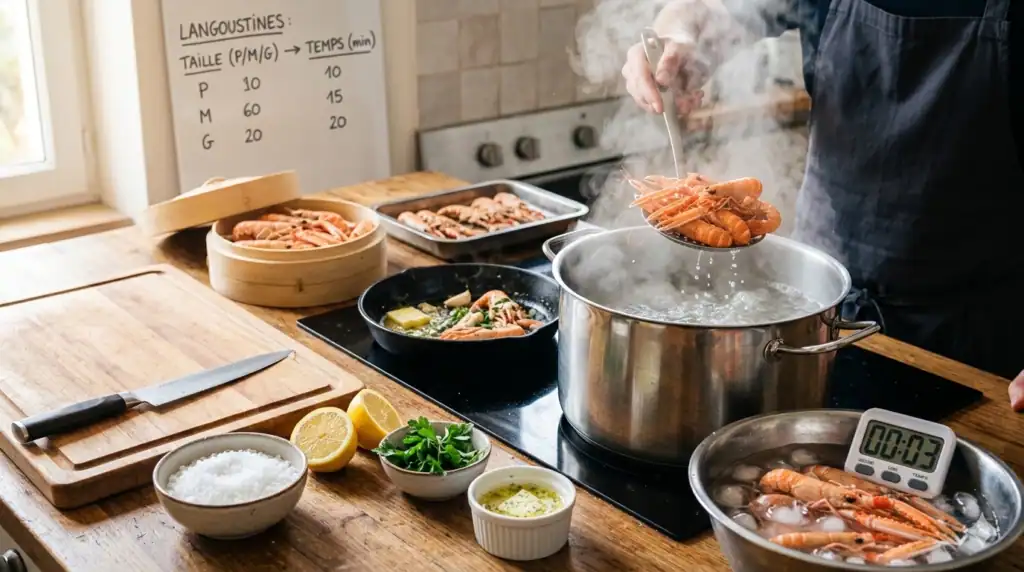 Cuisson des langoustines congelées au court-bouillon : temps, technique et astuces 3 Cuisson des langoustines congelées au court-bouillon astuces