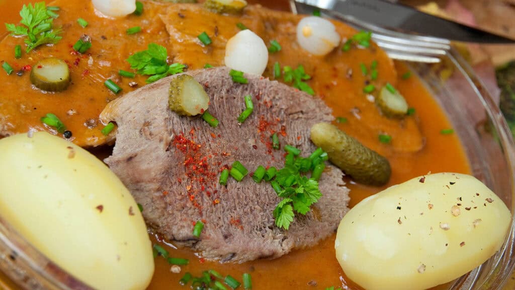 Langue de bœuf sauce cornichons avis