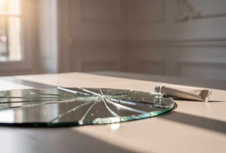 Miroir qui tombe tout seul