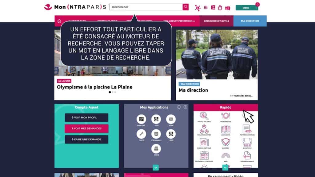 IntraParis : le portail numérique des agents de la Ville de Paris 2 IntraParis