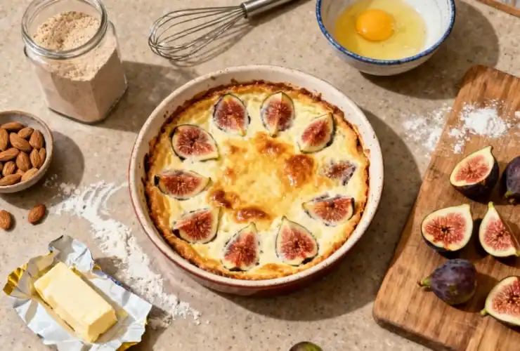 Clafoutis aux figues et poudre d'amande