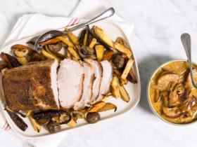 Rôti de porc aux pommes