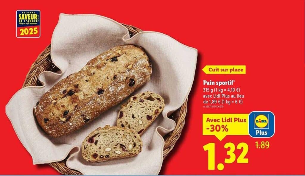 Pain sportif Lidl : ingrédients, valeurs nutritionnelles et intérêt pour la santé 2 Pain sportif Lidl
