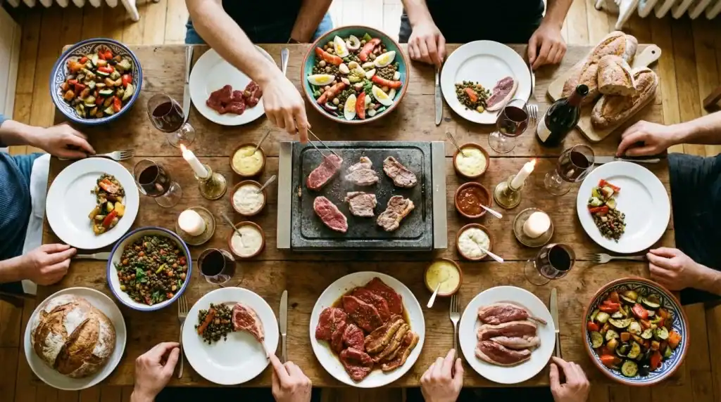 Recettes pour pierrade : viandes, légumes, sauces et quantités par personne 3 Recettes pour pierrade pour 8 personnes