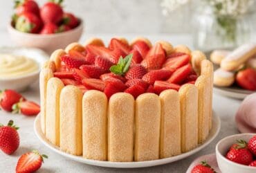charlotte aux fraises crème pâtissière
