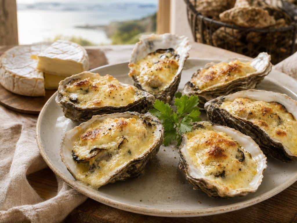 huitres gratinees au camembert