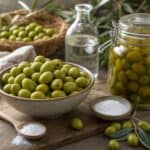 préparation olives vertes bicarbonate de soude