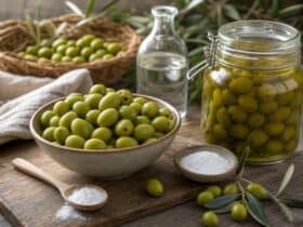préparation olives vertes bicarbonate de soude