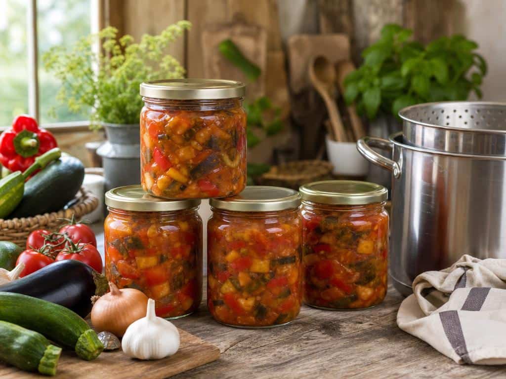 ratatouille en bocaux sans stérilisateur