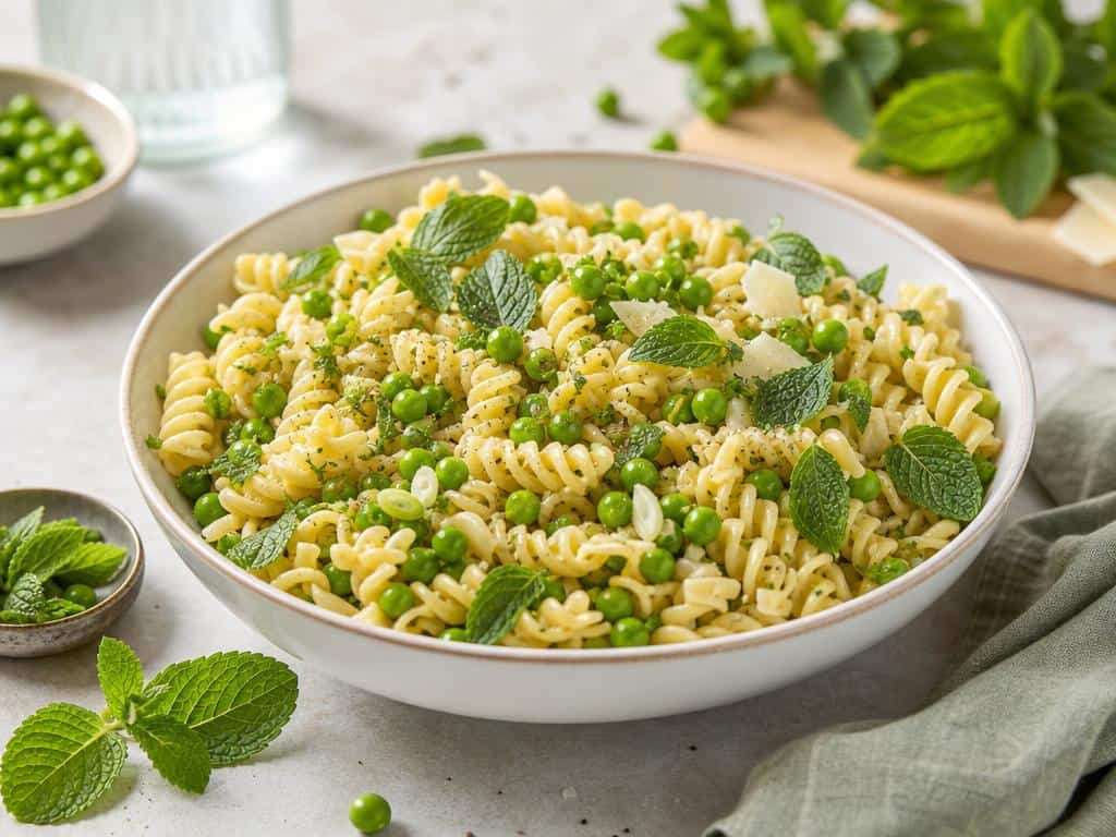 salade de pates petits pois a la menthe