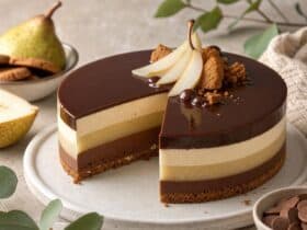 entremet poire au chocolat et speculoos