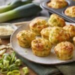 minis muffins aux poireaux et parmesan
