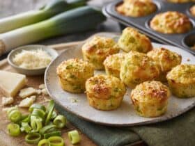 minis muffins aux poireaux et parmesan