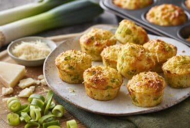 minis muffins aux poireaux et parmesan
