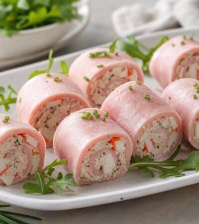 roules de jambon au surimi et au thon