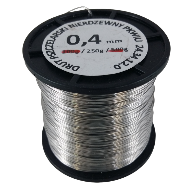 Drut nierdzewny 0,4 mm 0,25kg