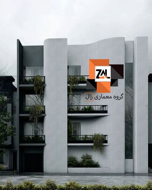 نمای ساختمان دو طبقه - زالارک