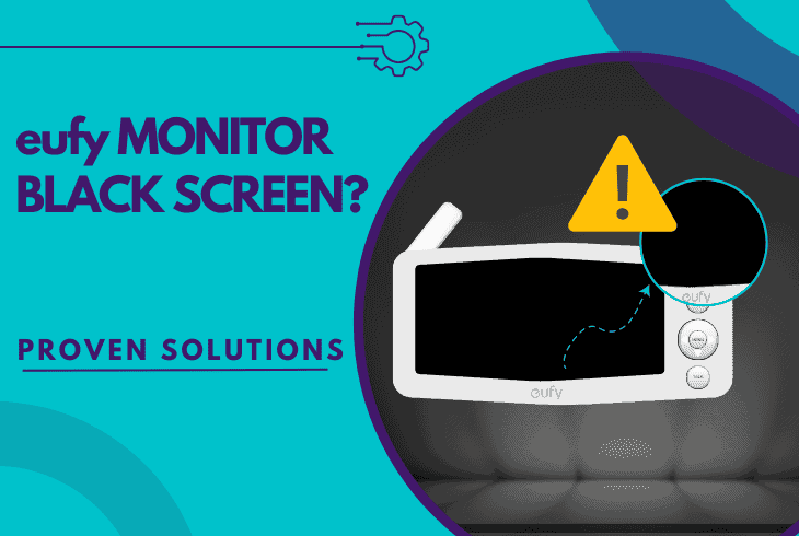 eufy monitor screen black