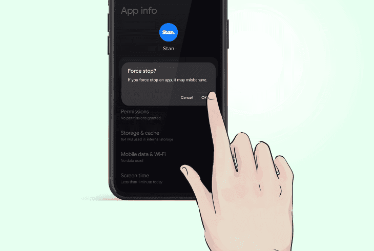 Worried with Stan Error Code A17? (Don't Panic! Easy Fix) 4 force stop the stan app