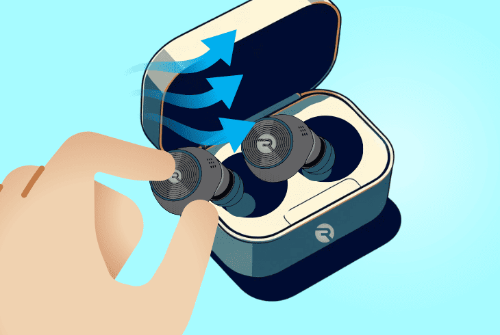 Raycon Earbuds Not Turning Off In Case? - (7 Proven Solutions) 3 placing the buds in the case