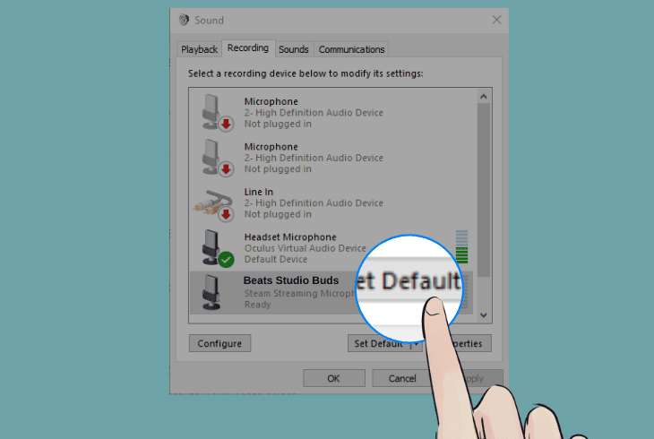 Beats Studio Buds Microphone Not Working? - (7 Proven Solutions) 12 set buds mic as “default”