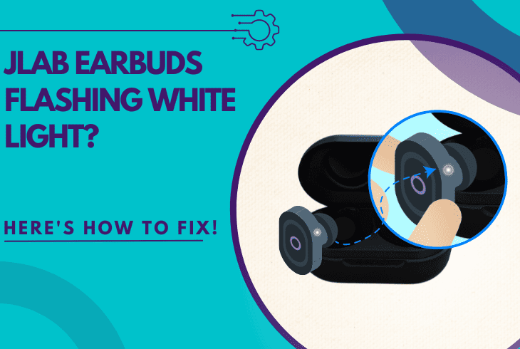 jlab earbuds flashing white light