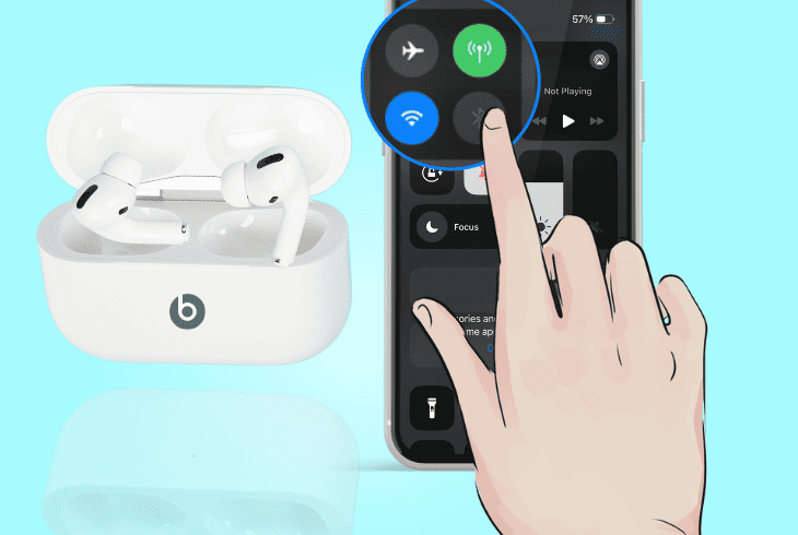 Beats Studio Buds Microphone Not Working? - (7 Proven Solutions) 3 toggle bluetooth off/on on apple ios