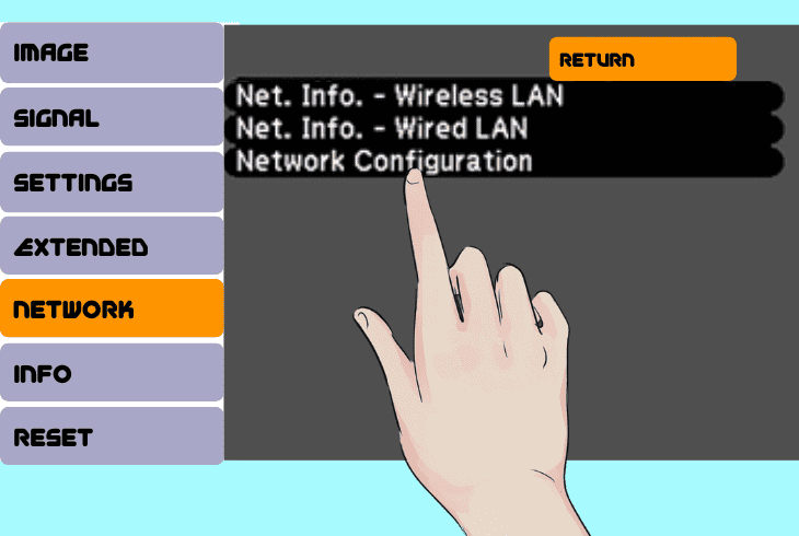 Is Your Epson Projector Flashing Blue Light? (Easy Fix) 10 configure the lan settings