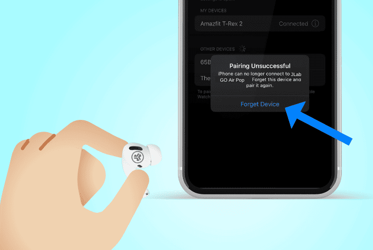 JLab GO Air Pop Not Pairing? - (Don't Panic, Easy Fix!) 6 re-sync the pairing connection