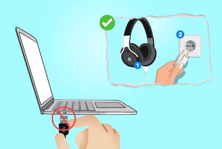 Beats Solo 3 Dying Fast? - (Don't Panic, Easy Fix!) 5 switch from usb to power adapter