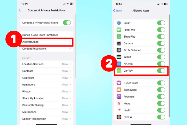 BMW Apple Carplay Not Connecting? (Don't Panic, Easy Fix!) 4 unrestrict carplay in allowed apps