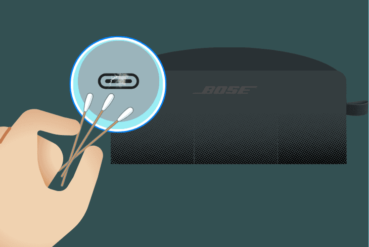 Bose SoundLink Flex Not Charging & Worried? (Simple Fixes) 6 clean the charging ports & plugs